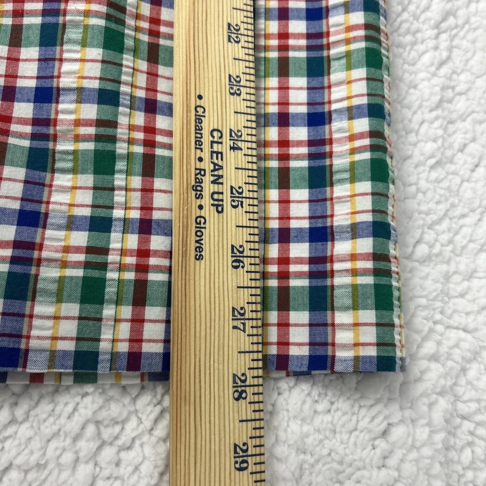 VTG Hingham‎ Square Skirt Full Button Pencil Plaid Lined Elastic Waist USA Made - Picture 6 of 10